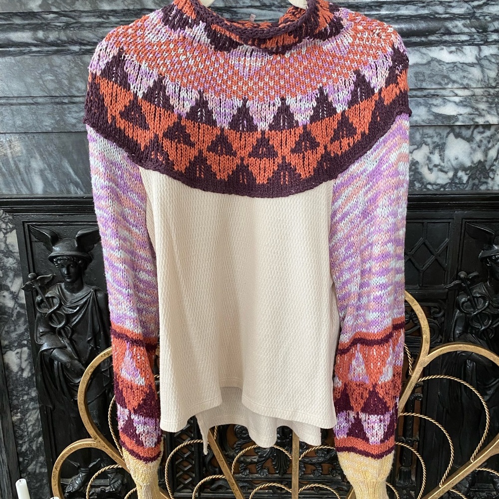 FREE PEOPLE multicolor/cream sweater